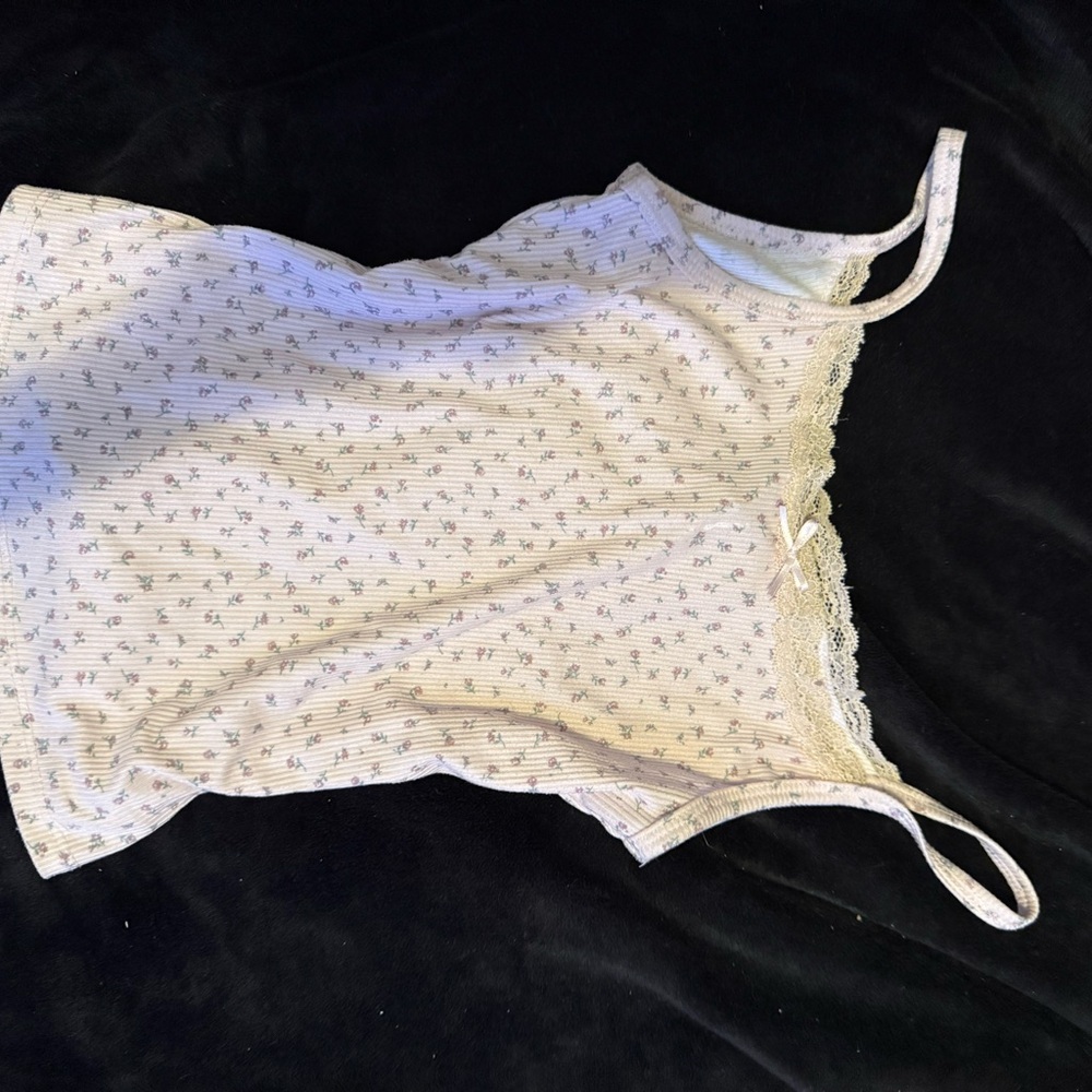 Floral Lace Trim Camisole